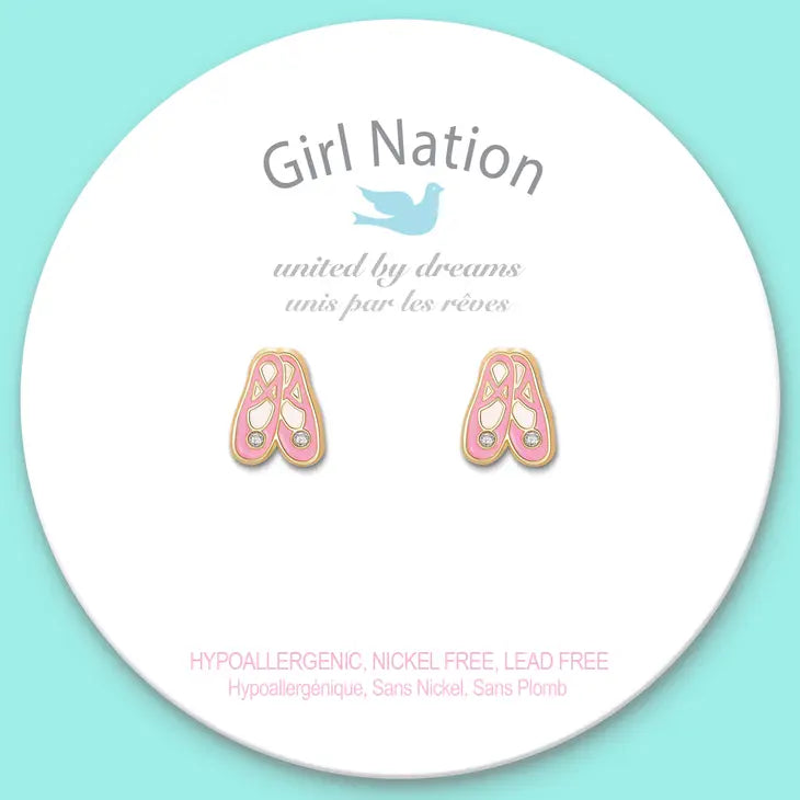 Ballet Slippers Cutie Stud Earrings