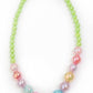 Green Beaded Watercolor Necklace