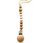Camel and Cream- Pacifier Clip