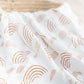 Caramel & White Rainbow Swaddle Blanket
