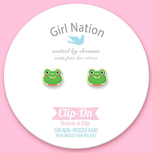 Fancy Frog CLIP ON Cutie Earrings