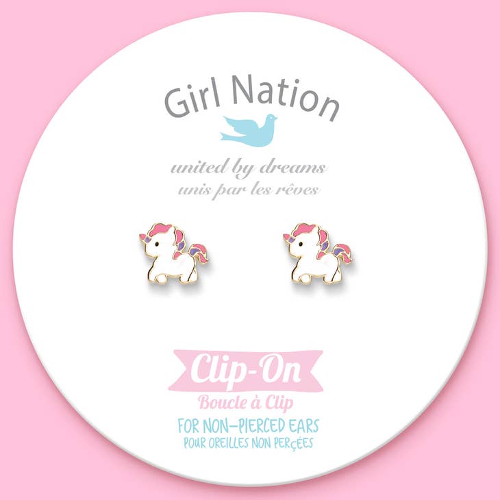 Magical Unicorn CLIP ON Cutie Earrings