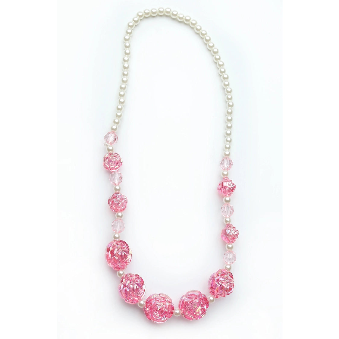 Hot Pink Crystal Rose Necklace