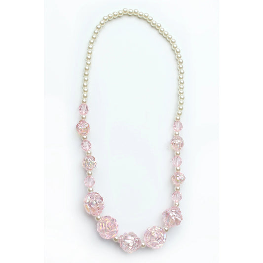 Pink Crystal Rose Necklace