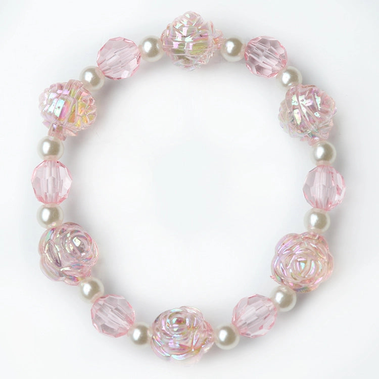 Pink Crystal Rose Bracelet